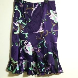 New Lillie Rubin Silk Skirt Vintage Flounce Hem